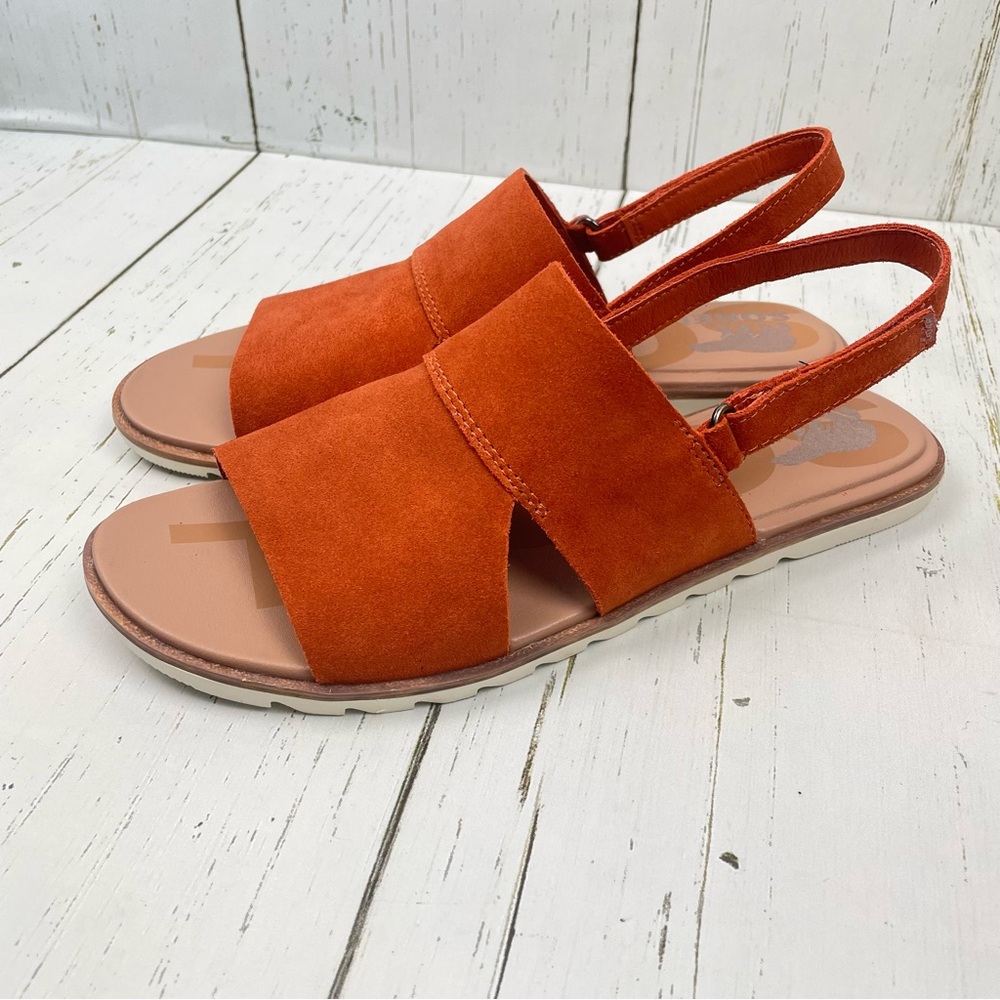 Sorel Ella ll Slingback Suede Leather Sandals - Picture 3 of 16